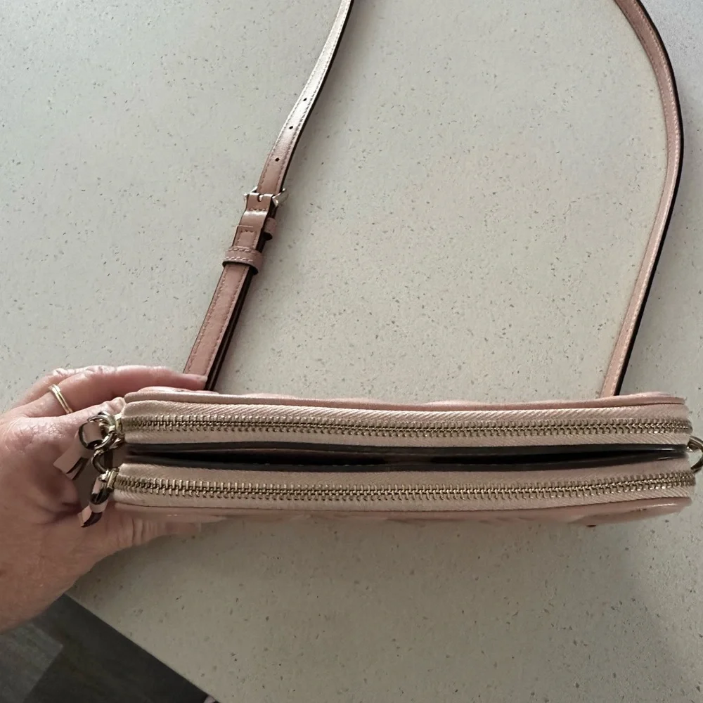 kate spade Blush Pink Quilted Leather Crossbody Bag